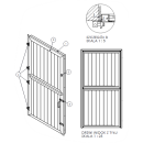 Lagerware : Stalltür - Pferdeboxen-Aussentüre - 2-flüglig - Holzfüllung