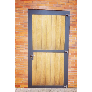 Lagerware : Stalltür - Pferdeboxen-Aussentüre - 1-flüglig - Holzfüllung - mit Schloß und Türklinke