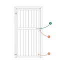 Lagerware : Stalltür - Pferdeboxen-Aussentüre - 1-flüglig - Holzfüllung - mit Schloß und Türklinke