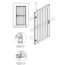 Lagerware : Stalltür - Pferdeboxen-Aussentüre - 1-flüglig - Holzfüllung - mit Schloß und Türklinke
