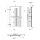 Lagerware : Stalltür - Pferdeboxen-Aussentüre - 1-flüglig - Holzfüllung - mit Schloß und Türklinke