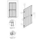 Lagerware : Stalltür - Pferdeboxen-Aussentüre - 1-flüglig - Holzfüllung - mit Schloß und Türklinke
