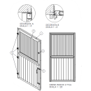 Lagerware : Stalltür - Pferdeboxen-Aussentüre - 2-flüglig - Holzfüllung - mit Sicherheitsglas und Schutzgitter