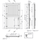 Lagerware : Stalltür - Pferdeboxen-Aussentüre - 2-flüglig - Holzfüllung - mit Sicherheitsglas und Schutzgitter