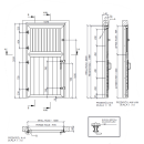 Lagerware : Stalltür - Pferdeboxen-Aussentüre - 2-flüglig - Holzfüllung - mit Sicherheitsglas und Schutzgitter