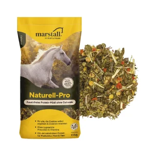 Marstall Naturell-Pro - Zusatzfreies Protein-Müsli ohne Getreide - Pferdefutter 15 Kg