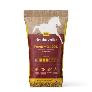Deukavallo Pferdemüsli XXL - Ergänzungsfutter für Pferde mit hohem Faseranteil - 30 Kg Sack