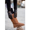 USG Kitzbühel Winterhandschuhe - Reithandschuhe - Leder mit Mikrofleece Futter, wasserdicht