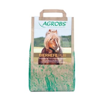 Agrobs - Bierhefe pur - Die getreidefreie und schmackhafte Alternative - Pferdefutter - 10 Kg Nachfüllbeutel