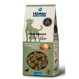 Höveler DOG Pur.Snaxx Wild & Käse - Hundeleckerli - Belohnung - 125g Beutel