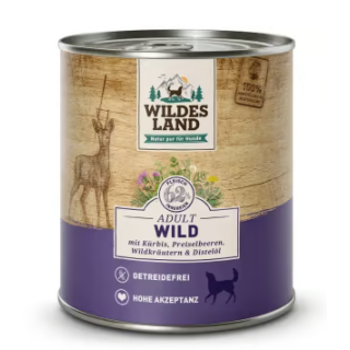 Wildes Land - Hundefutter - CLASSIC Adult - Nassfutter - Wild mit Kürbis - 800g