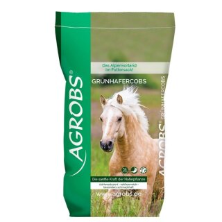 Agrobs - Grünhafercobs - Die sanfte Kraft der Haferpflanze - Pferdefutter - 20 Kg
