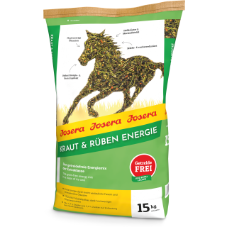 Josera Kraut & Rüben ENERGIE - Getreidefreier Energielieferant für Pferde - 15 Kg Sack