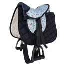 Sattelset "Little Flower Star" für Holzpferde - Größe 10" - Farbe Türkis