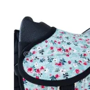 Sattelset "Little Flower Star" für Holzpferde - Größe 10" - Farbe Türkis