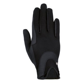 HKM Reithandschuh Grip Mesh - Schwarz
