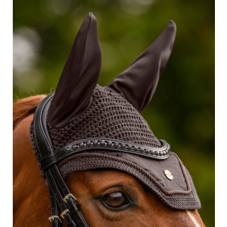 Fliegenohren PHOENIX - Fliegenkappe - Fliegenhaube Espresso - Gr. WB