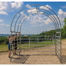 Mobiles Weidezelt - Weideunterstand - Rundbogenform - 360x300cm - Lagerware
